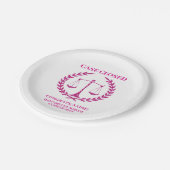 Pink Sparkle Esthetic Law School Afstudeerfeest Papieren Bordje (Gekanteld)