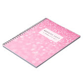 Pink Sparkle gepersonaliseerd Journal Notitieboek (Linkerzijde)