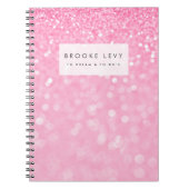 Pink Sparkle gepersonaliseerd Journal Notitieboek (Voorkant)