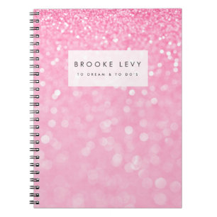 Pink Sparkle gepersonaliseerd Journal Notitieboek