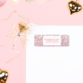 Pink Sparkle gepersonaliseerd retouradreslabel Etiket