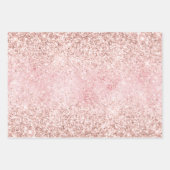 Pink Sparkle Girly Glitzy Glam Glitter Inpakpapier Vel (Voorkant 2)