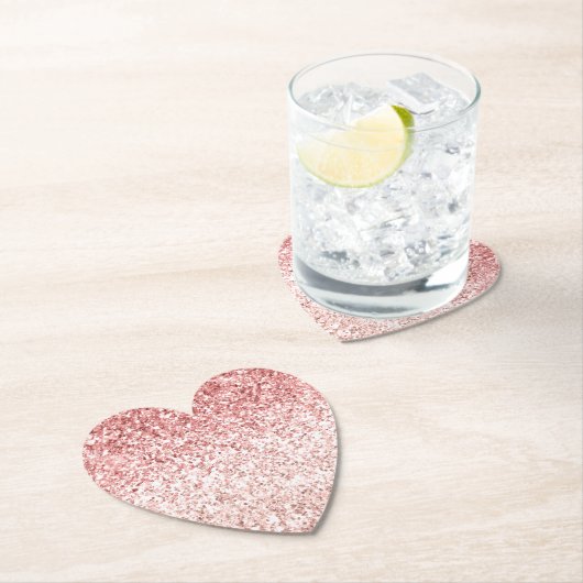 Pink Sparkle Girly Glitzy Glam Glitter Kartonnen Onderzetters (Insitu)