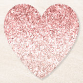 Pink Sparkle Girly Glitzy Glam Glitter Kartonnen Onderzetters (Voorkant)