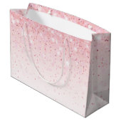 Pink Sparkle Glitter Blush Groot Cadeauzakje (Achterkant Gekanteld)