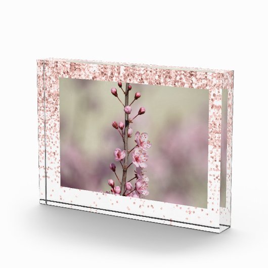 Pink Sparkle Glitter Persoonlijke foto (Rechts)