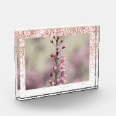 Pink Sparkle Glitter Persoonlijke foto (Links)