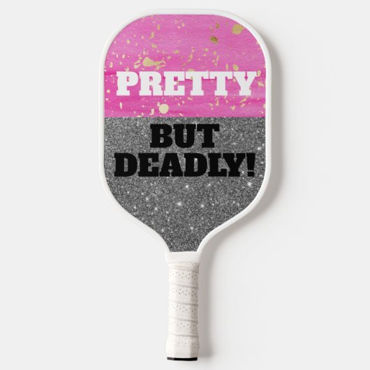 Pink Sparkle Grapny , maar dodelijk Pickleball Paddle (Achterkant)