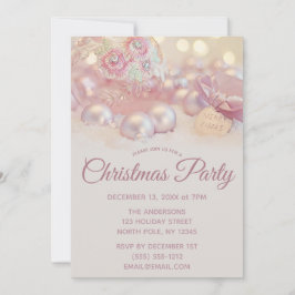 Pink Sparkle Ornament kerstfeest Kaart