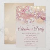 Pink Sparkle Ornament kerstfeest Kaart (Voorkant / Achterkant)