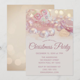 Pink Sparkle Ornament kerstfeest Kaart