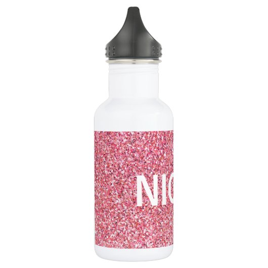 Pink Sparkle Persoonlijke benaming Water Fles (Links)