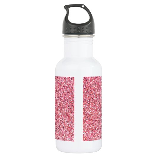 Pink Sparkle Persoonlijke benaming Water Fles (Achterkant)