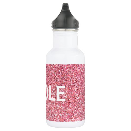 Pink Sparkle Persoonlijke benaming Water Fles (Rechts)