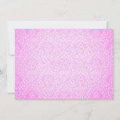 Pink Sparkle Snowflake Sweet16 Uitnodigen Kaart (Achterkant)