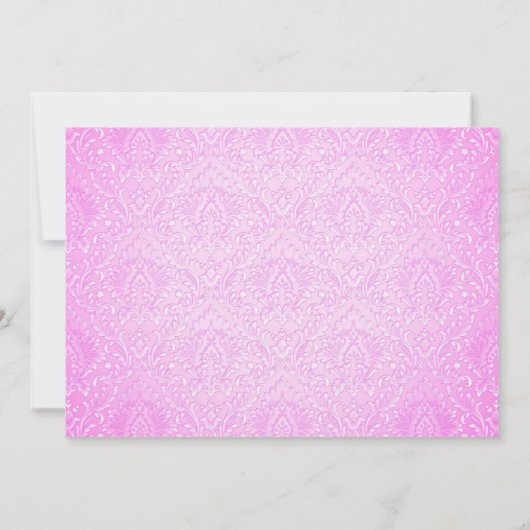 Pink Sparkle Snowflake Sweet16 Uitnodigen Kaart (Achterkant)