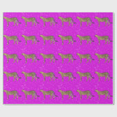 Pink Sparkles Cheetah Cadeaupapier (Vlak)