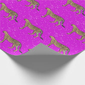Pink Sparkles Cheetah Cadeaupapier (Hoek)