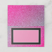 Pink Sparkles Place Card Plaatskaartje (Buitenkant ongevouwen)