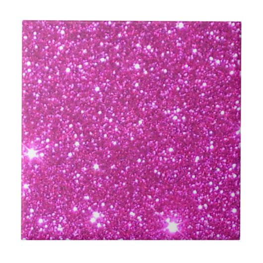Pink Sparkly Glitter Girly Stuff Glam Tegeltje (Voorkant)