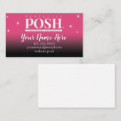 Pink Sparkly Perfect Posh Visitekaartje (Voorkant / Achterkant)