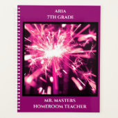 Pink Sparks School Classroom Planner (Voorkant)