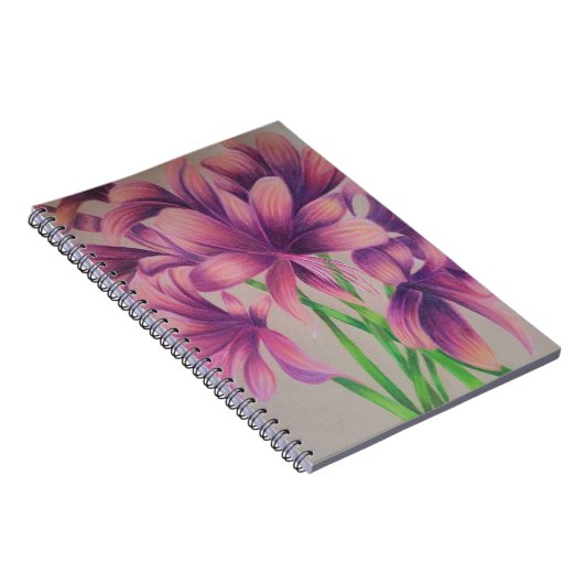 Pink spider lily notitieboek (Rechterzijde)