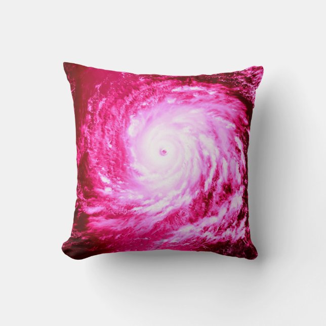 Pink Spiral Pinwheel Sierkussen (Voorkant)