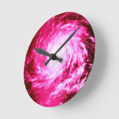Pink Spiral Pinwheel Sierkussen Ronde Klok (Hoek)