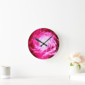 Pink Spiral Pinwheel Sierkussen Ronde Klok (Huis)