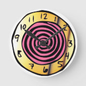 Pink Spiral Wonderland Clock Ronde Klok (Voorkant)