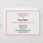 Pink Splash 55 Jaar Oud Verjaardagsfeestuitnodigin Kaart (Achterkant)