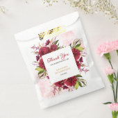 Pink Splash Bourgondië Dahlia Roos Verjaardag Bedankzakje (Gezegeld)