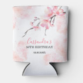 Pink Splash Cherry Blossom Bloemen Verjaardag Blikjeskoeler (Voorkant)