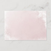 Pink Splash Minimalistische Wensen & Advies Kaarte Informatiekaartje (Achterkant)