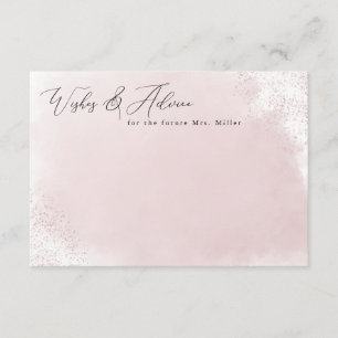 Pink Splash Minimalistische Wensen & Advies Kaarte Informatiekaartje