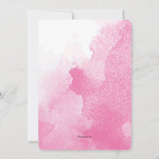 Pink Splash-uitnodiging Kaart (Achterkant)