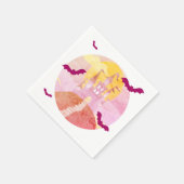 Pink Spooky Castle op Hill Halloween Party Servet (Hoek)