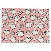 Pink Spooky Ghost Party Halloween Groot Cadeauzakje (Achterkant)