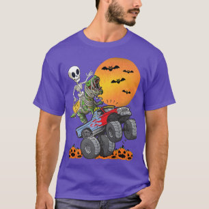 Pink Spooky Halloween Monster Truck Pumpkin Mummy T-shirt