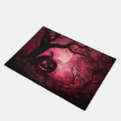 Pink Spooky Jack O Lantern Deurmat (Schuin)