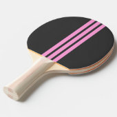 Pink Sport Stripe Ping Pong Paddle Tafeltennisbatje (Voorkant Gekanteld)