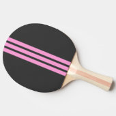Pink Sport Stripe Ping Pong Paddle Tafeltennisbatje (Zijkant)