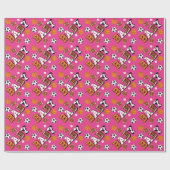 Pink Sports Baby shower Cadeaupapier (Vlak)