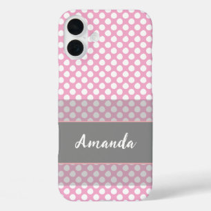 Pink Spot Elegance iPhone 16 Plus Hoesje