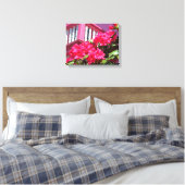 Pink Spring Balcony - Martha's wijngaard Canvas Afdruk (Insitu (Slaapkamer))