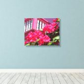 Pink Spring Balcony - Martha's wijngaard Canvas Afdruk (Insitu (Houten vloer))