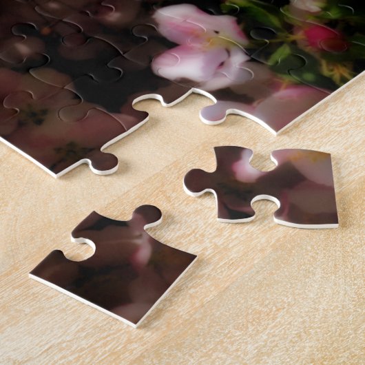 Pink Spring Blossom Blue Sky Orton Effect Legpuzzel (Zijkant)