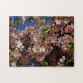 Pink Spring Blossom Blue Sky Orton Effect Legpuzzel (Horizontaal)