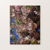 Pink Spring Blossom Blue Sky Orton Effect Legpuzzel (Verticaal)
